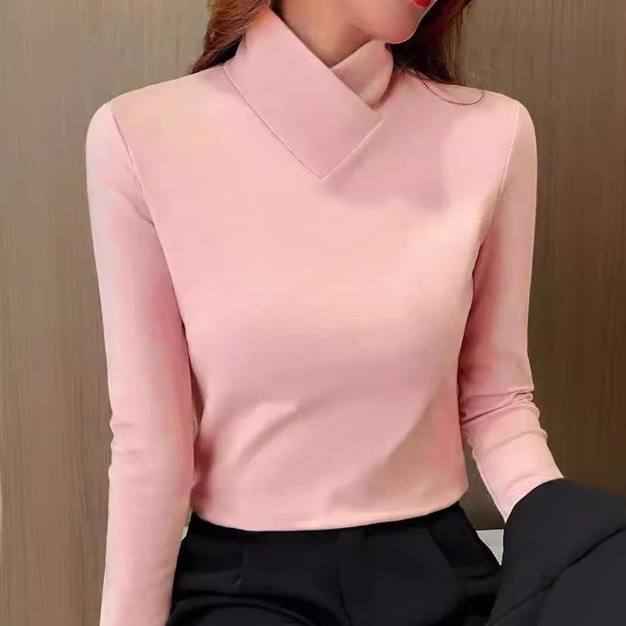 Susan | Maglia dolcevita a maniche lunghe con scollo asimmetrico